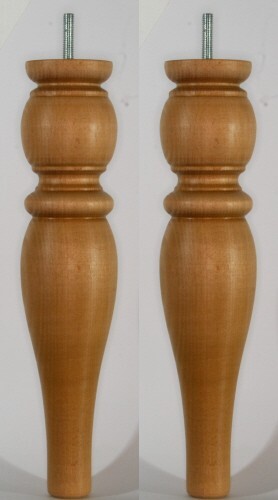 Turned wooden legs - 2,