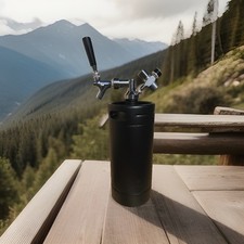 128oz (1 Gallon) Powder Coated Pressurized Beer Mini Keg with Regulator & CO2