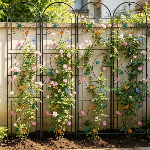 Large metal garden trellis - 2x,