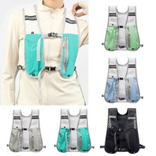 Unisex Reflective Running Vest Vest Breathable Marathon & 500ml TPU Water Bottle