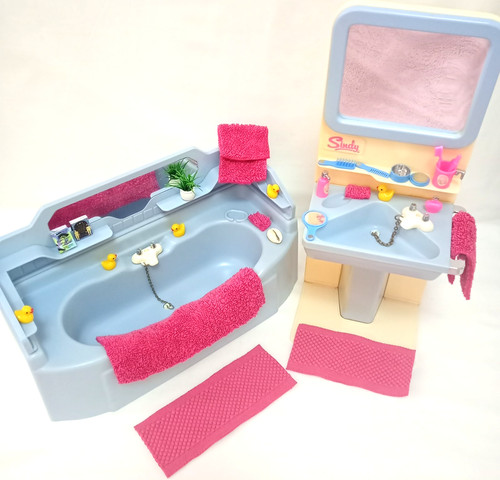 Vintage sindy blue bath sink - blue, +