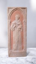 SANT'ANTONIO TERRACOTTA  NATURALE  DA APPENDERE O MURARE 49X18 cm Gelo Resistent