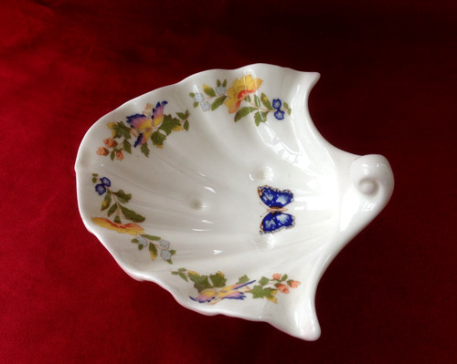 Aynsley porcelain floral shell - aynsley,