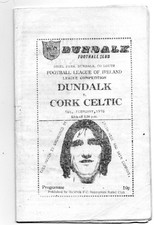 DUNDALK V CORK CELTIC(WITH BOBBY TAMBLING),LEAGUE 1.2.1976