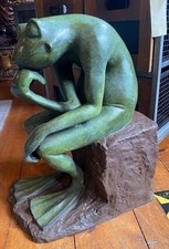 Large Bronze Sculpture - Contemporary Frog 'The Thinker' by Auguste Rodin