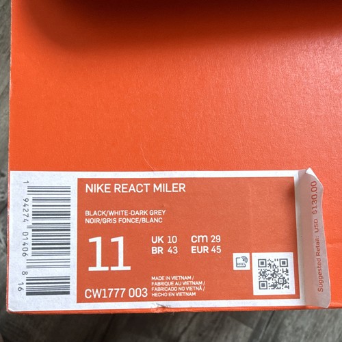 Nike react miler men - nike, men's