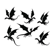 Flying Dragons Vinyl Decal