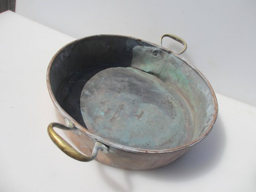 Antique copper frying pan - copper,