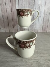 Set Of 2 Johnson Bros ~ His Majesty Turkey Coffee Mug England ~ Thanksgiving