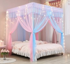 Rainbow Canopy Bed Curtains