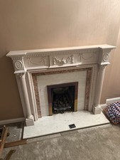 Detailed Wood Fire Place