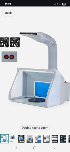 Airbrush spray booth with - with, led