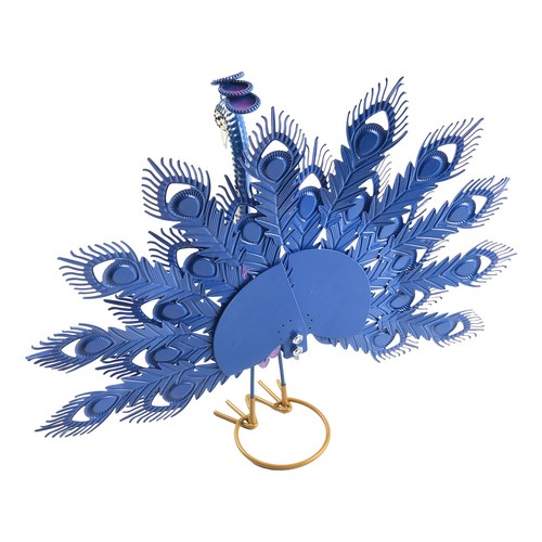 Metal peacock statue ornament - metal,