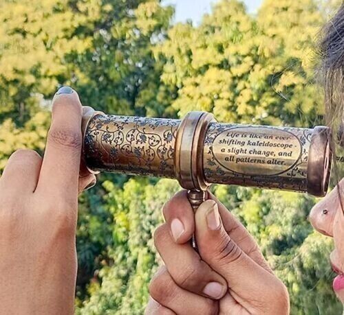 Antique brass kaleidoscope - antique,
