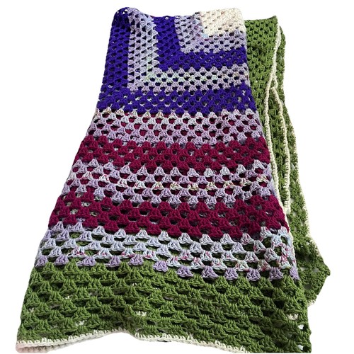 Large handmade crochet afghan - large,