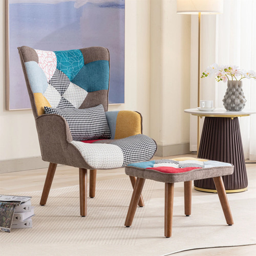 Patchwork accent armchair - accent,