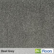 Grey Carpet Saxony 10mm Thick £6.99/m² Cheap Bedroom Lounge Stairs Hallway Value