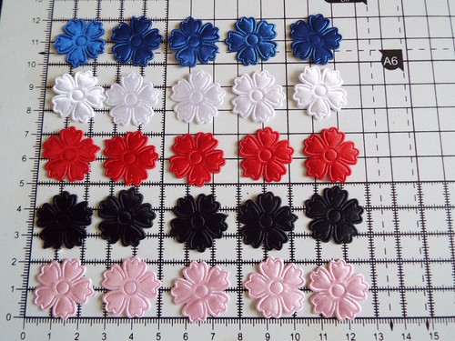 12pcs iron satin flower - 12pcs.,