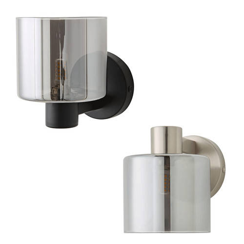 Wall light fitting smoked - light,