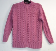 Ladies Cable Knit Zip Up