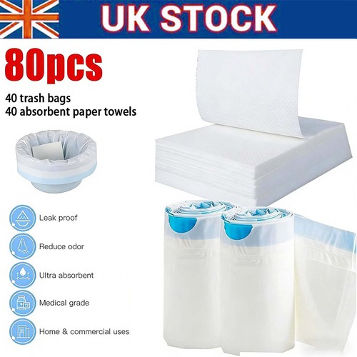 80x commode liners bin - 80x,