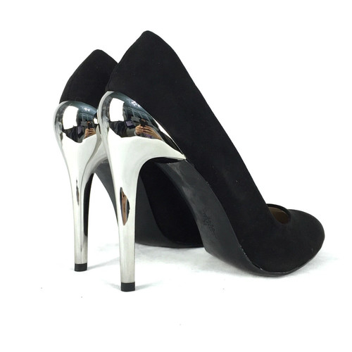 Zara woman black court shoes - black,