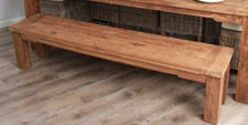 Reclaimed Teak Indoor Backless Dining Bench - 3 Sizes & 2 Finishes Available