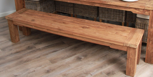 Reclaimed teak indoor backless - teak,