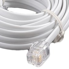 10m Adsl 2+ High Speed Broadband Modem Cable RJ11  white bt,sky,talktalk