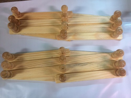 Set wooden wall rack - , 3