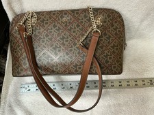 DKNY  Monogram Bag Logo Purse Brown