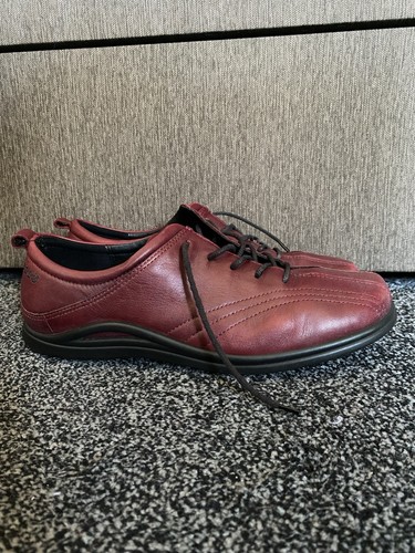 Ladies ecco burgundy - burgundy, leather