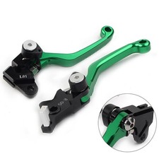 2PCS CNC Pivot Brake Clutch Levers Fit Honda XR250 1995-07 XR400 Aluminum GREEN