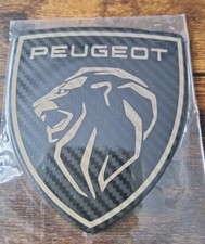 Peugeot Lion Badge New Style Emblem Carbon Large