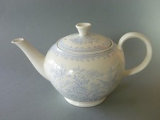 Burleigh Asiatic Pheasant Tea Pot - 1.5 pint - Blue White Transfer Teapot
