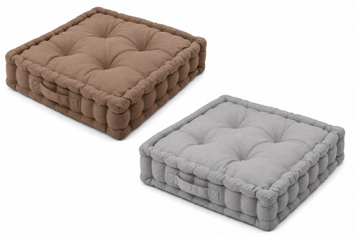 Large cushion velvet quilted - large,