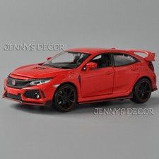 1:32 Scale Diecast Model Car Toys Honda Civic Type R Miniature Replica Pull Back