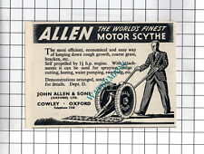 John Allen & Sons Oxford Ltd Allen Motor Scythe  ADVERT  -  1950 SMALL Cutting