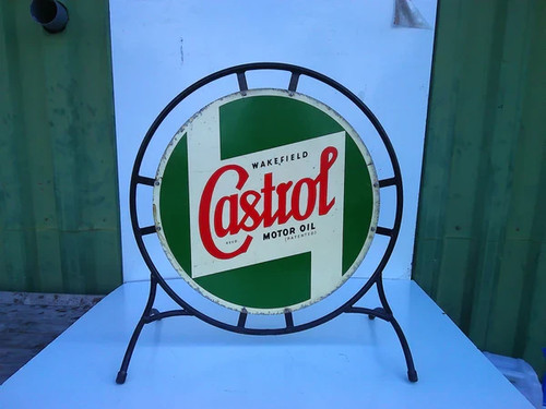 Vintage castrol metal - metal, sign