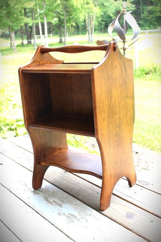 Vintage wooden table - vintage,wooden, table,magazine