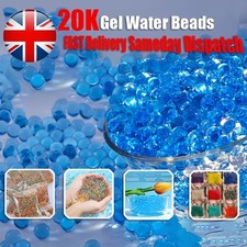 20000 Aqua Crystal Water Gel Beads Soil Vase Filler Decorative Ball  Filler UK