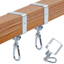 SWING HOOKS HANGERS SQUARE PAIR Galvanized Iron for 90mm timber CLIMBING FRAME
