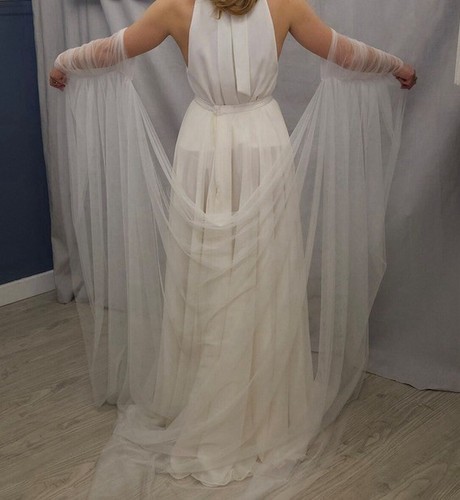 Bridal wedding cape with - cape,
