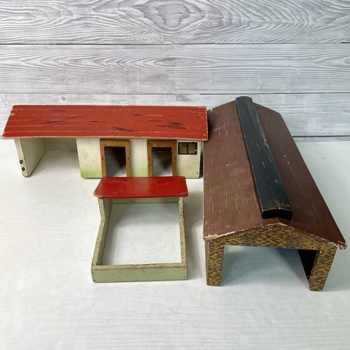 Vintage wooden toy farm - vintage,