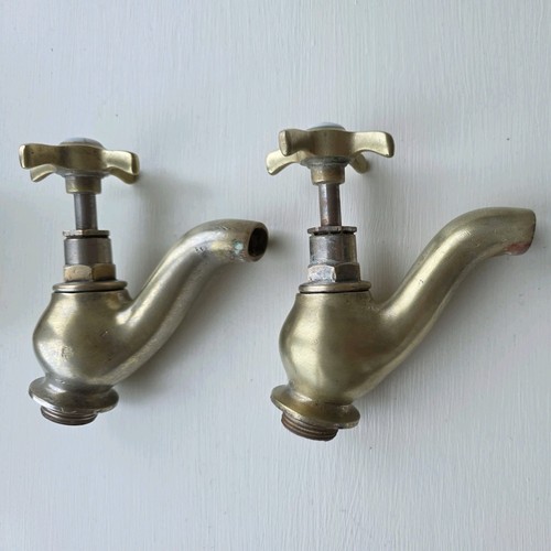 Antique french bath - taps, brass