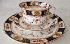Melba China Imari Style Trio Tea Set Cup Saucer Plate, No. 1405 Mayer & Sherratt