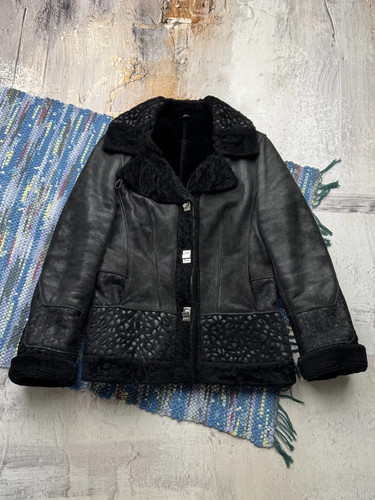 Vintage real sheepskin leather - real,