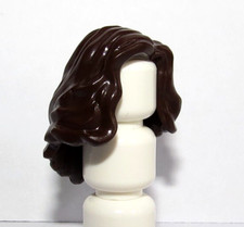 Lego Hair Wig For Female Girl Minifigure Long Dark Brown Curly Wavy