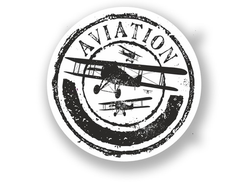 Aviation vinyl sticker - x,