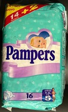 Vintage Diapers Nappies Couche Windeln Pampers Baby Dry 1999 Plastic Baked